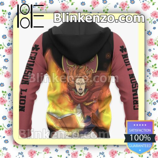 Crimson Lion Fuegoleon Vermillion Black Clover Anime Personalized T-shirt, Hoodie, Long Sleeve, Bomber Jacket x