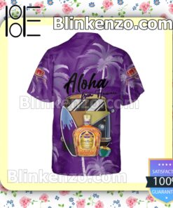 Crown Royal Aloha From Hawaii Purple Summer Hawaiian Shirt a