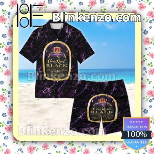 Crown Royal Black Summer Hawaiian Shirt c