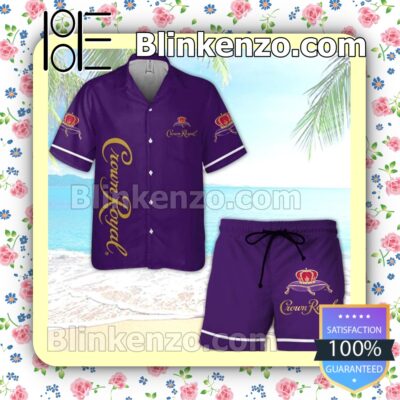 Crown Royal Canadian Whisky Purple Summer Hawaiian Shirt