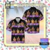 Crown Royal Collections Flowery Black Summer Hawaiian Shirt, Mens Shorts