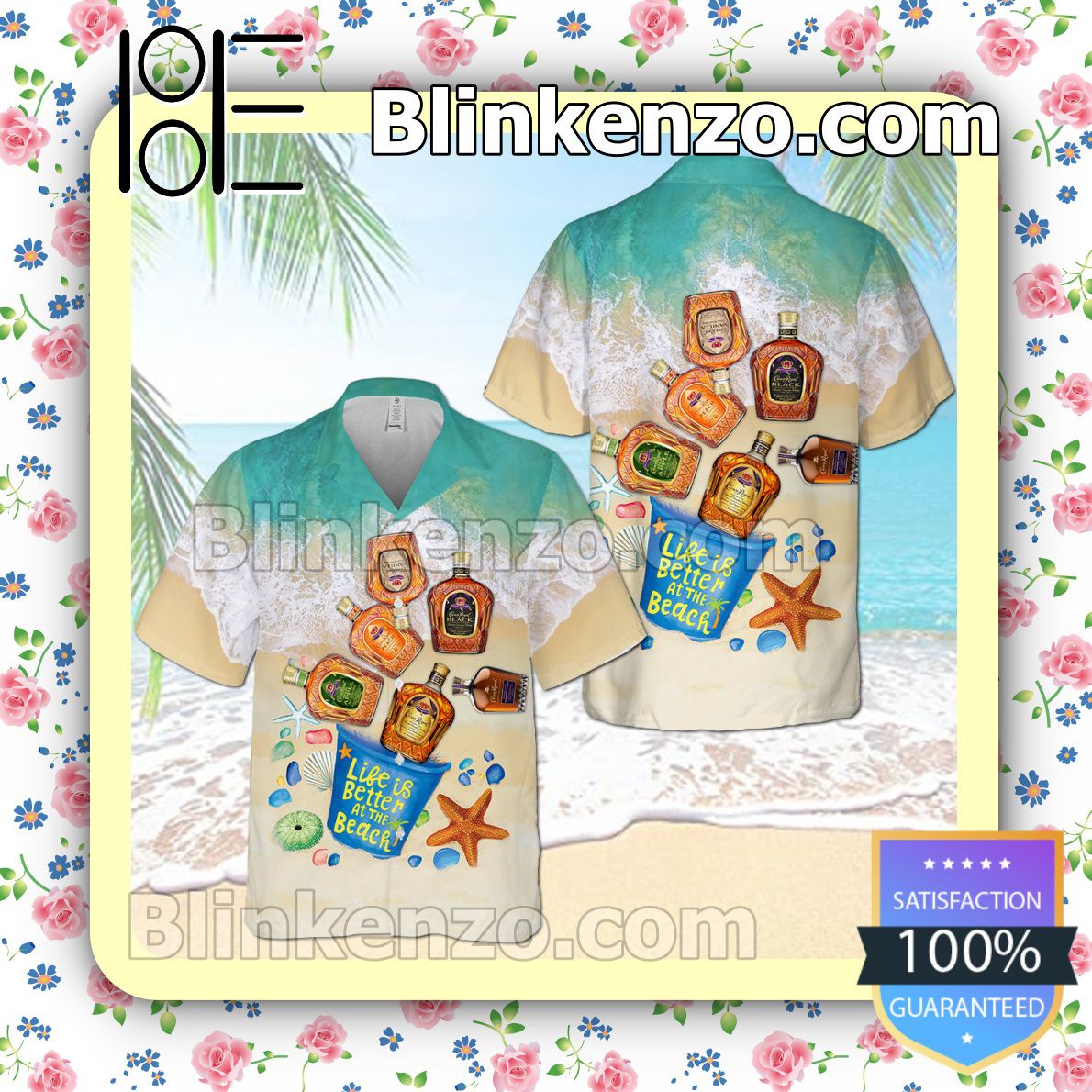 Crown Royal Collections Summer Hawaiian Shirt, Mens Shorts