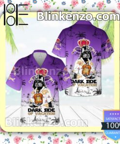 Crown Royal Darth Vader Dark Side Of Vacation Ombre Purple White Summer Hawaiian Shirt