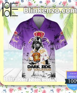 Crown Royal Darth Vader Dark Side Of Vacation Ombre Purple White Summer Hawaiian Shirt a