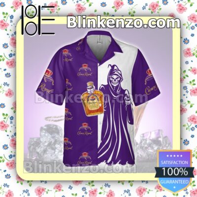 Crown Royal Death Purple White Summer Hawaiian Shirt a