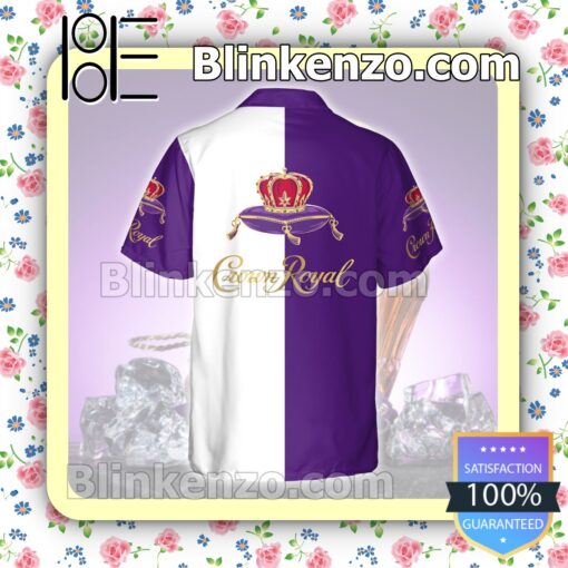 Crown Royal Death Purple White Summer Hawaiian Shirt b