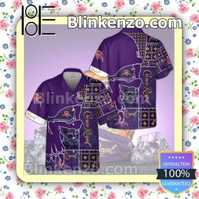 Crown Royal Fine De Luxe Purple Summer Hawaiian Shirt