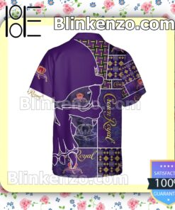 Crown Royal Fine De Luxe Purple Summer Hawaiian Shirt b