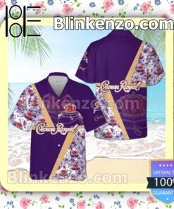 Crown Royal Flowery Tropical Summer Hawaiian Shirt