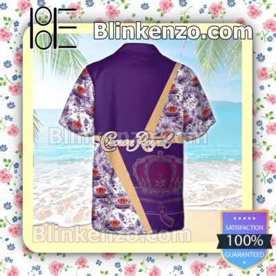 Crown Royal Flowery Tropical Summer Hawaiian Shirt b