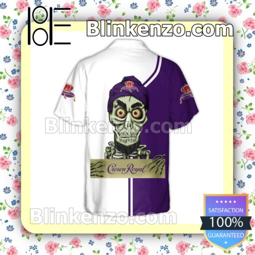 Crown Royal Haters Silence Skull Purple White Summer Hawaiian Shirt b