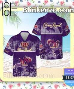 Crown Royal Palm Tree Purple Summer Hawaiian Shirt