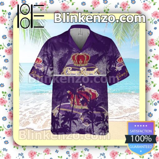 Crown Royal Palm Tree Purple Summer Hawaiian Shirt a
