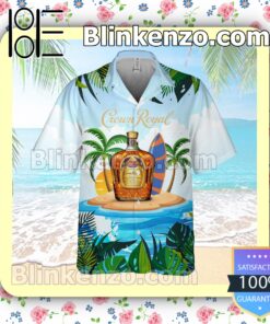 Crown Royal Paradise Island Summer Hawaiian Shirt a
