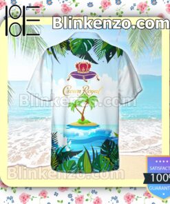 Crown Royal Paradise Island Summer Hawaiian Shirt b