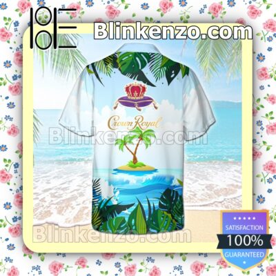 Crown Royal Paradise Island Summer Hawaiian Shirt b