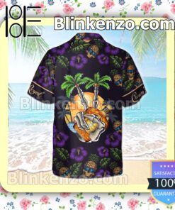 Crown Royal Skeleton Flowery Black Summer Hawaiian Shirt a