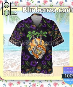 Crown Royal Skeleton Flowery Black Summer Hawaiian Shirt b