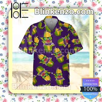 Crown Royal Swag Corn Purple Summer Hawaiian Shirt b