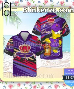 Crown Royal The Simpsons Purple Summer Hawaiian Shirt