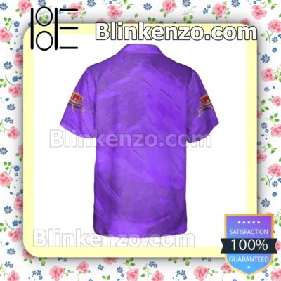 Crown Royal Turtles Flowery Purple Summer Hawaiian Shirt b