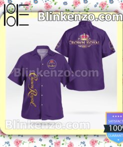 Crown Royal Whisky Purple Logo Summer Hawaiian Shirt a