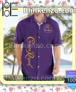 Crown Royal Whisky Purple Logo Summer Hawaiian Shirt c