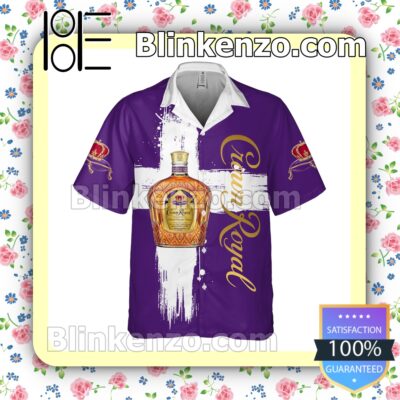 Crown Royal White Cross Purple Summer Hawaiian Shirt a