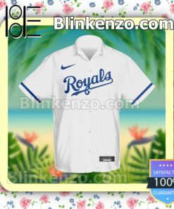 Custom Kansas City Royals Baseball White Summer Hawaiian Shirt, Mens Shorts a