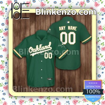 Custom Oakland Athletics Baseball Green Summer Hawaiian Shirt, Mens Shorts