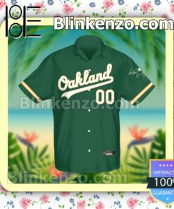 Custom Oakland Athletics Baseball Green Summer Hawaiian Shirt, Mens Shorts a