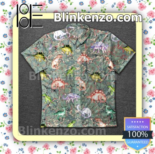 Cute Colored Variety Of Dinosaurs Summer Shirts