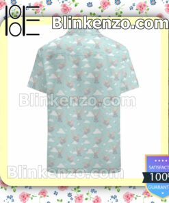 Cute Dumbo Blue Tribal Pattern Summer Hawaiian Shirt, Mens Shorts a
