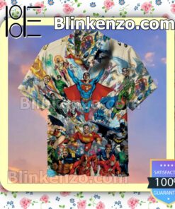 DC Heroes Comics Summer Hawaiian Shirt, Mens Shorts