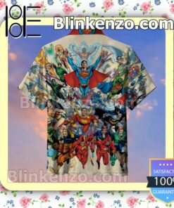 DC Heroes Comics Summer Hawaiian Shirt, Mens Shorts a