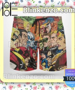 DC vs Marvel Comic Summer Hawaiian Shirt, Mens Shorts a