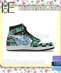 DEMON SLAYER DS Tanjiro Water Breathing Air Jordan 1 Mid Shoes b