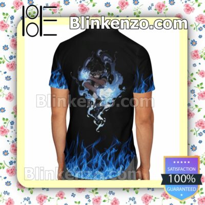 Dabi Blue Fire Summer Shirts b