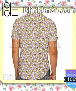 Daisy Duck Emotions Pattern Disney Cartoon Graphics Inspired Summer Hawaiian Shirt, Mens Shorts a