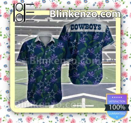 Dallas Cowboys Star Floral Navy Summer Shirts