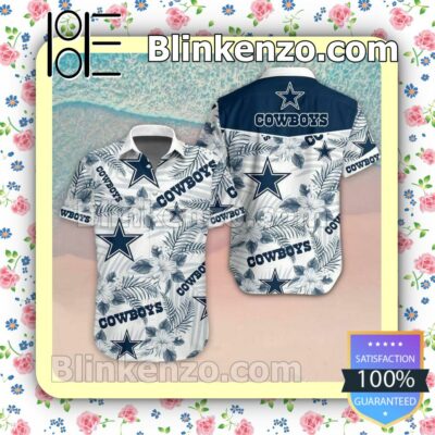 Dallas Cowboys Star Tropical Pattern Summer Shirts