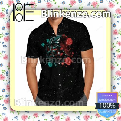 Dark Vader Dark Side Rose Particles On Black Summer Shirts a