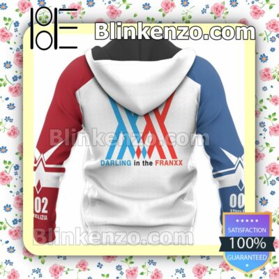 Darling In The Franxx Zero Two Costume Code 002 Anime Personalized T-shirt, Hoodie, Long Sleeve, Bomber Jacket x
