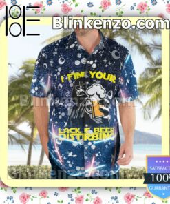 Darth Vader I Find Your Lack Of Beer Disturbing Star Wars Galaxy  Summer Hawaiian Shirt, Mens Shorts a