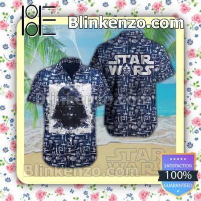 Darth Vader Star Wars Pattern Navy Summer Hawaiian Shirt a