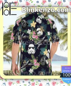 Darth Vader Stormtrooper Helmet Tropical Pattern Summer Shirts a