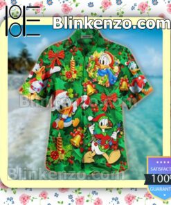 Decor Christmas With Donald Disney Summer Hawaiian Shirt, Mens Shorts