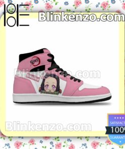 Demon Slayer Arctic Pink Nezuko Air Jordan 1 Mid Shoes a