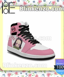 Demon Slayer Arctic Pink Nezuko Air Jordan 1 Mid Shoes b