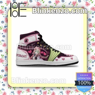 Demon Slayer Mitsuri Kanroji Air Jordan 1 Mid Shoes a